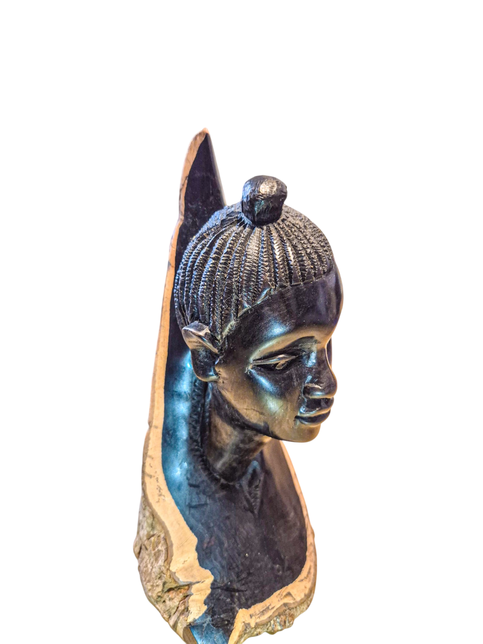 African Man Bust in Pau Preto